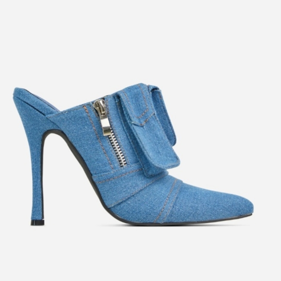Denim mule heels - Picture 2 of 3